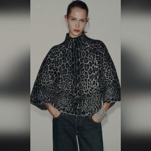 ZARA GRAY PRINTED SWEATER ❤️‍🔥❤️‍🔥❤️‍🔥